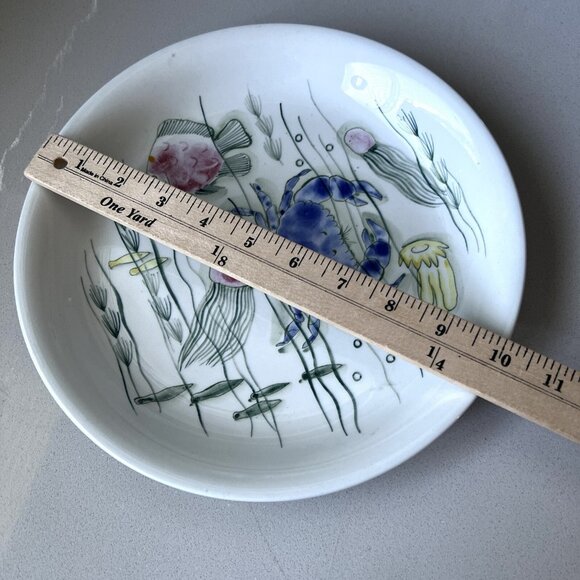 Arabia Finland Crayfish Hand Painted Single Deep Dinner Plate Anja Juurikkala - Picture 9 of 9